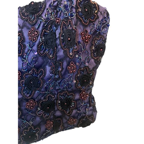 Elegant Purple Floral Embroidered Blouse - Picture 10 of 13